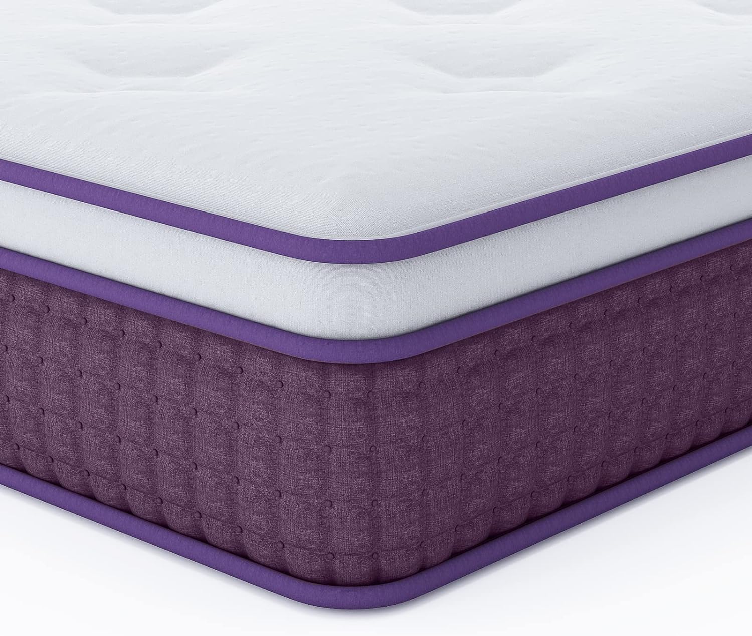 Full Mattress, 12 Inch Hybrid Full Mattress, Full Size Mattress In A Box, Plush Foam Mattress With Individually Pocketed Coils, Motion Isolation For Pressure Relief, Medium Soft Pi-Mart