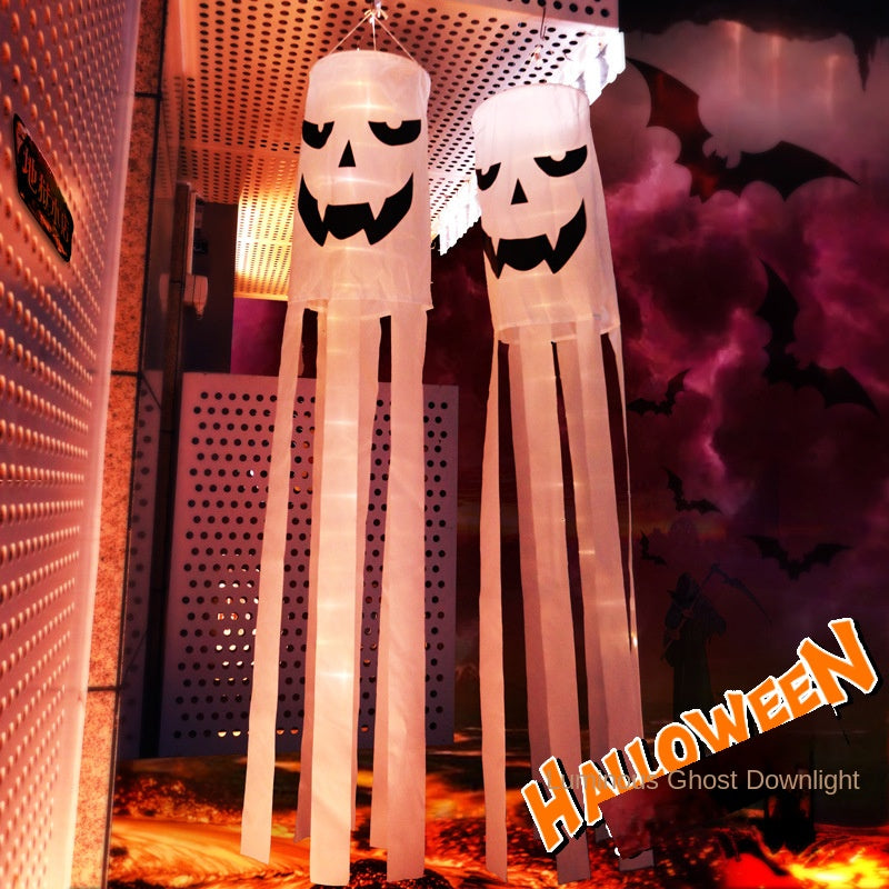 Halloween decorative hair dryer flag pendant ghost festival atmosphere luminous ghost hair dryer outdoor tree hanging supplies hanging ghost - SJB-DIAMOND ELITES