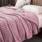 1pc Blanket Flannel/thick Blanket/grey/khaki/royal Blue/white/dark Gray/burgundy/beige/dark Brown/Silvery Gray/taro Purple/green/bedroom/guest Room/living Room/student Dormitory /car/sofa/travel Cute Multifunctional Blanket Lootquake LLC