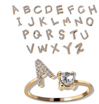 Adjustable Initial Letter Rings Pi-Mart