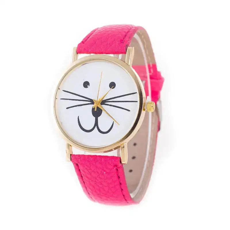 Mr. Whiskers Cat Watches 9 lives And 9 colors