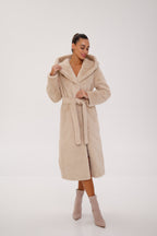 Faux Mink Effect Fur Hooded Coat - SJB-DIAMOND ELITES