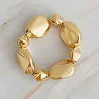 Golden Pebble Stretch Bracelet