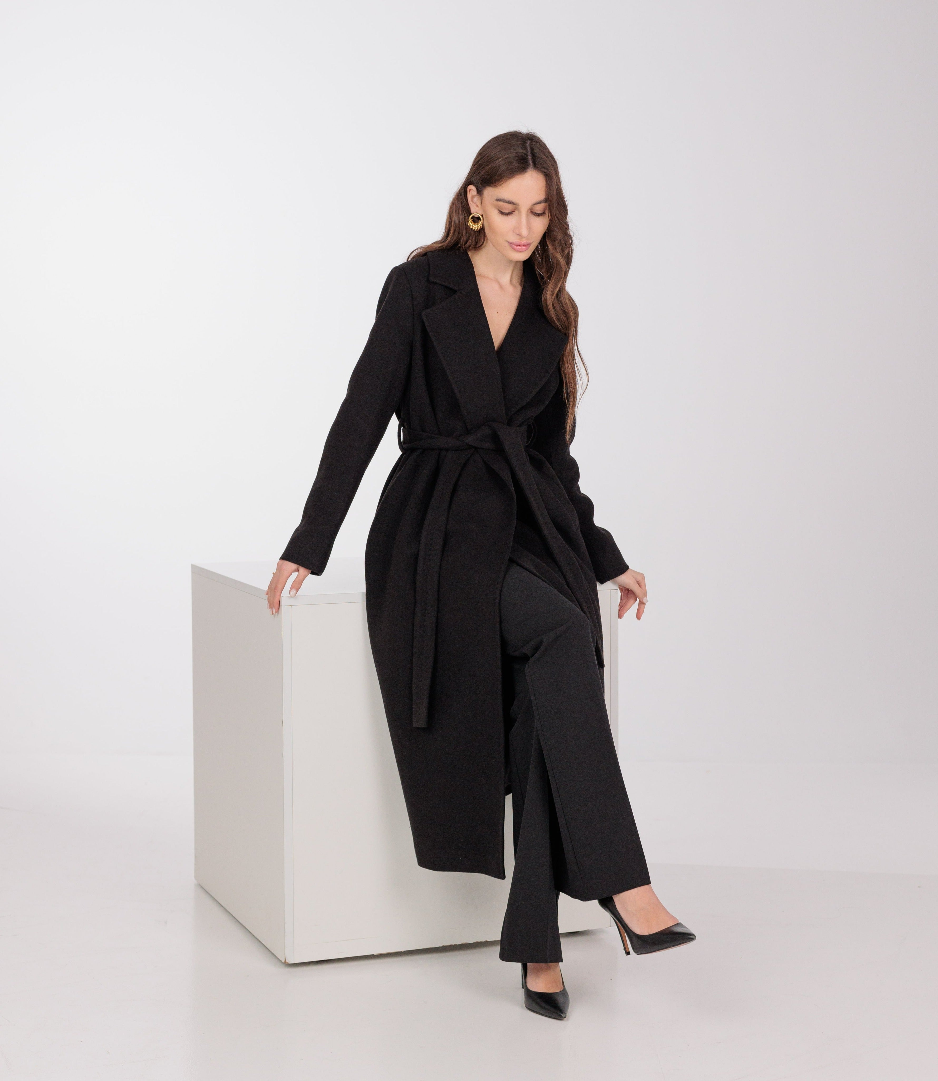 Pre-Order. Re-Stock Ships February 2026. Astoria Classic Wraparound Wool Blend Overcoat - SJB-DIAMOND ELITES