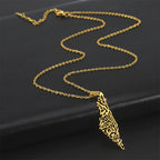 Unisex Stainless Steel Hollow Map Necklaces Lootquake LLC