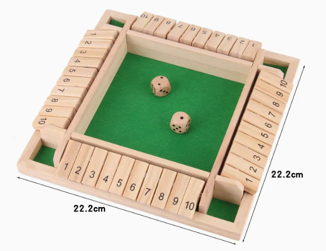 Deluxe Shut The Box Board Game Pi-Mart