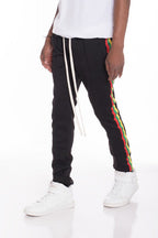 RASTA TAPED TRACK PANTS - SJB-DIAMOND ELITES