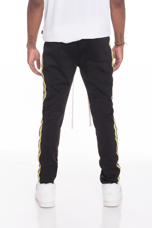 RASTA TAPED TRACK PANTS - SJB-DIAMOND ELITES