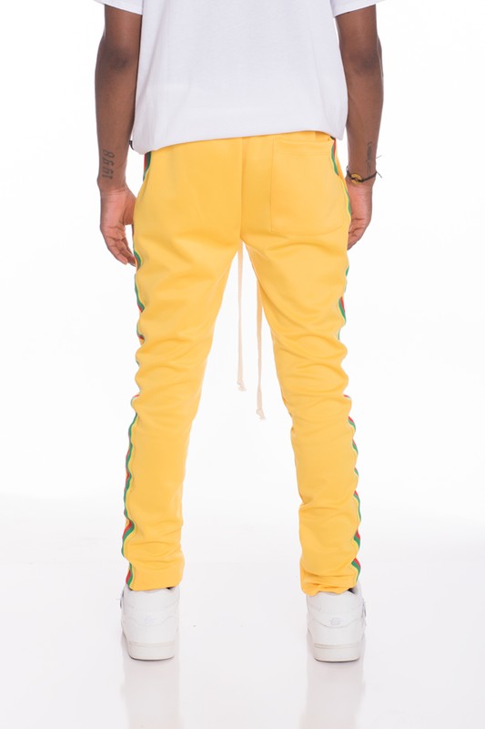 RASTA TAPED TRACK PANTS - SJB-DIAMOND ELITES