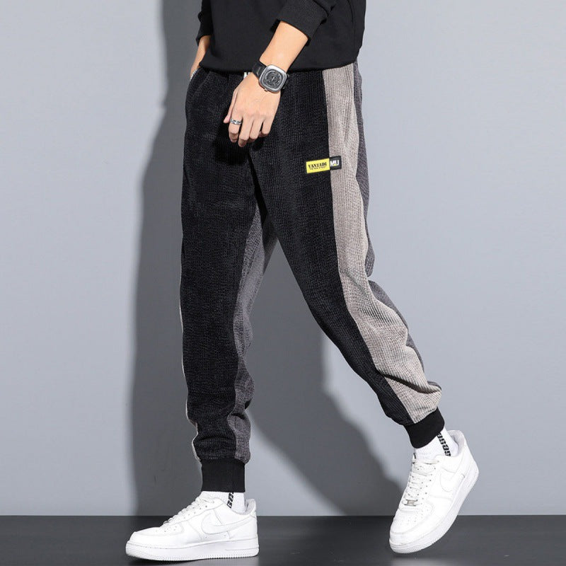 Men's Autumn And Winter Plus Velvet Padded Corduroy Pants Pi-Mart
