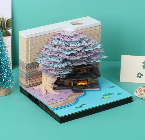 Tree House Paper Carving Notepad Creative Weekly Calendar Earth Calendar