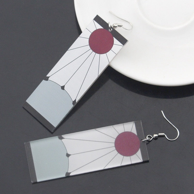 Acrylic Tanjiro Earrings Pi-Mart