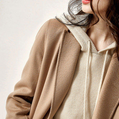 Autumn And Winter Thickening Knitted Hat Loose Sweater Pi-Mart