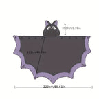 Cozy Bat-Themed Hooded Wearable Blanket with Detachable Nose - Soft Flannel, Machine Washable for Autumn & Winter Lootquake LLC