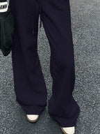 Wide Leg Drawstring Sweatpants THRIXINE