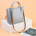 Bag Women Summer New Korean Pure Color Women's Handbag Metal Handle Leisure Shoulder Bag Women's Bag Pi-Mart
