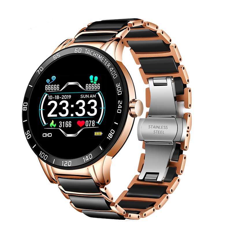 Luxury Ceramic Elegant Unisex Smart Watch With Heart Rate Monitor and Blood Pressure Fitness tracker Ceramic strap Sport Watch With Waterproof Protection - SJB-DIAMOND ELITES