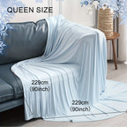 Cooling Blanket For Hot Sleepers - Soft, Breathable, Lightweight, Portable Silky Durable Single Layer Throw With Reversible Design, Ideal For Home Office Travel Car, Summer Use, Machine Washable - 1Pc Lootquake LLC