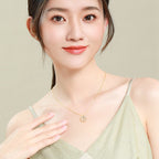 Retro Magnetic Folding Heart Shaped Four Leaf Clover Pendant Necklace Women Love Clavicle Chain Gifts Openable Choker Jewelry Pi-Mart