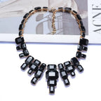 Luxurious Exaggerating Geometric Big Gem Necklace Lootquake LLC