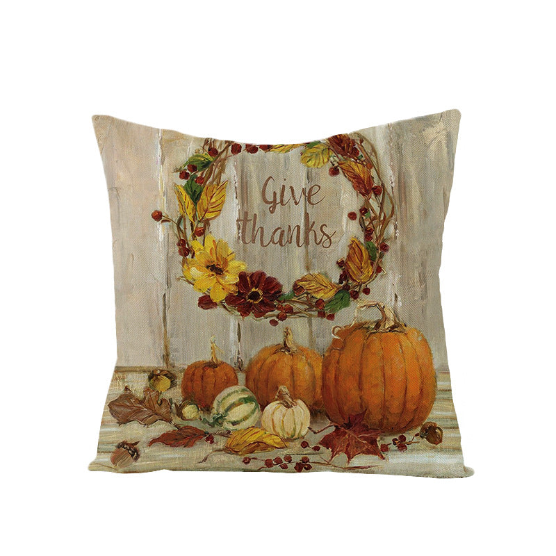 Linen Cushion  Office Sofa Cushion Cover Pi-Mart
