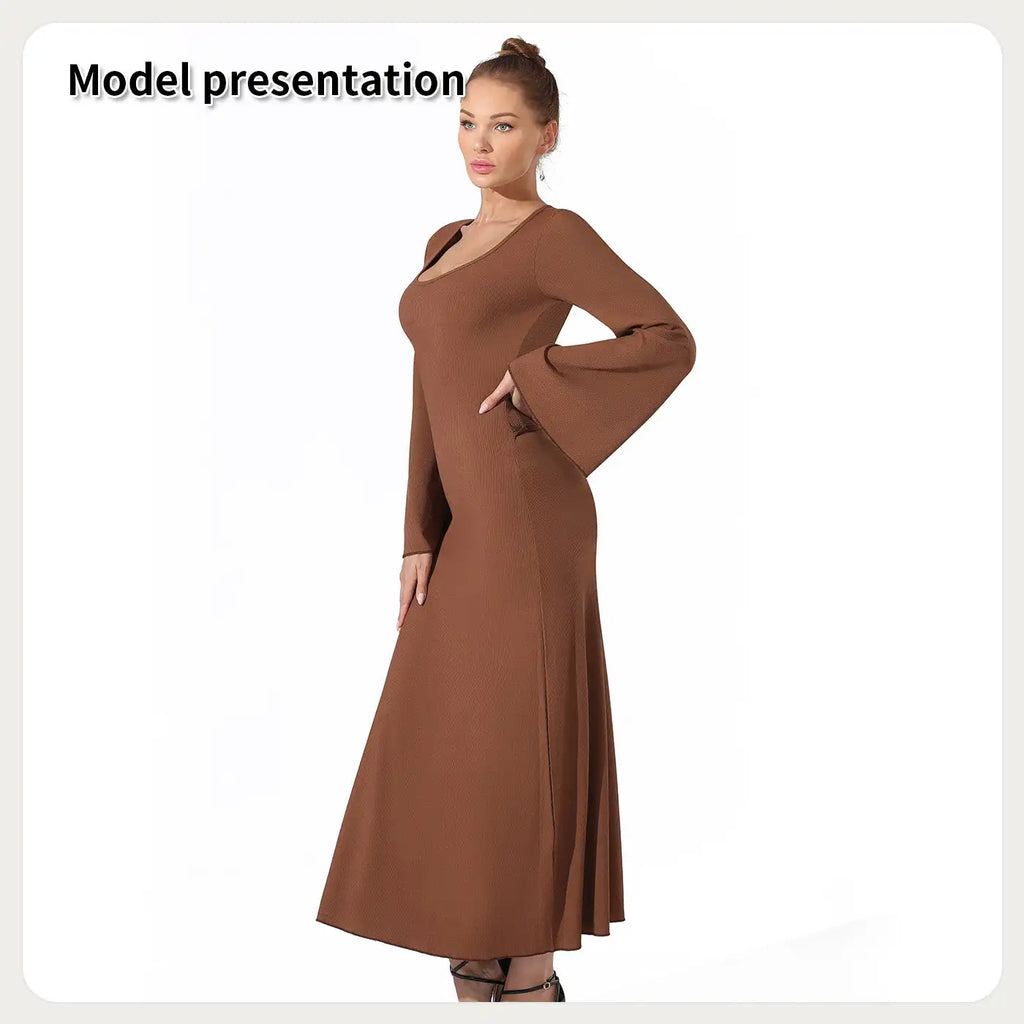 Women's Fashion Simple Solid Color Dress - SJB-DIAMOND ELITES