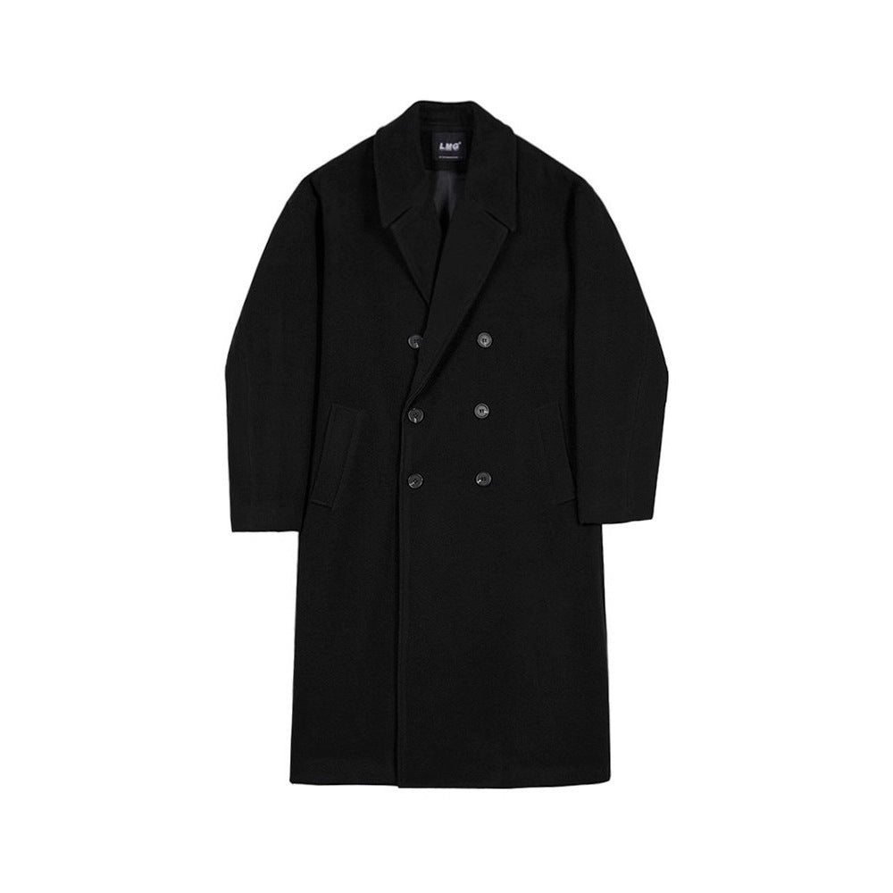 Men's Wool Overcoat, Thick And Loose Wool Jacket Pi-Mart