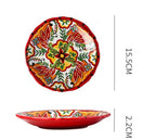 Underglaze Ceramic Tableware Bohemian Household Dishes Pi-Mart