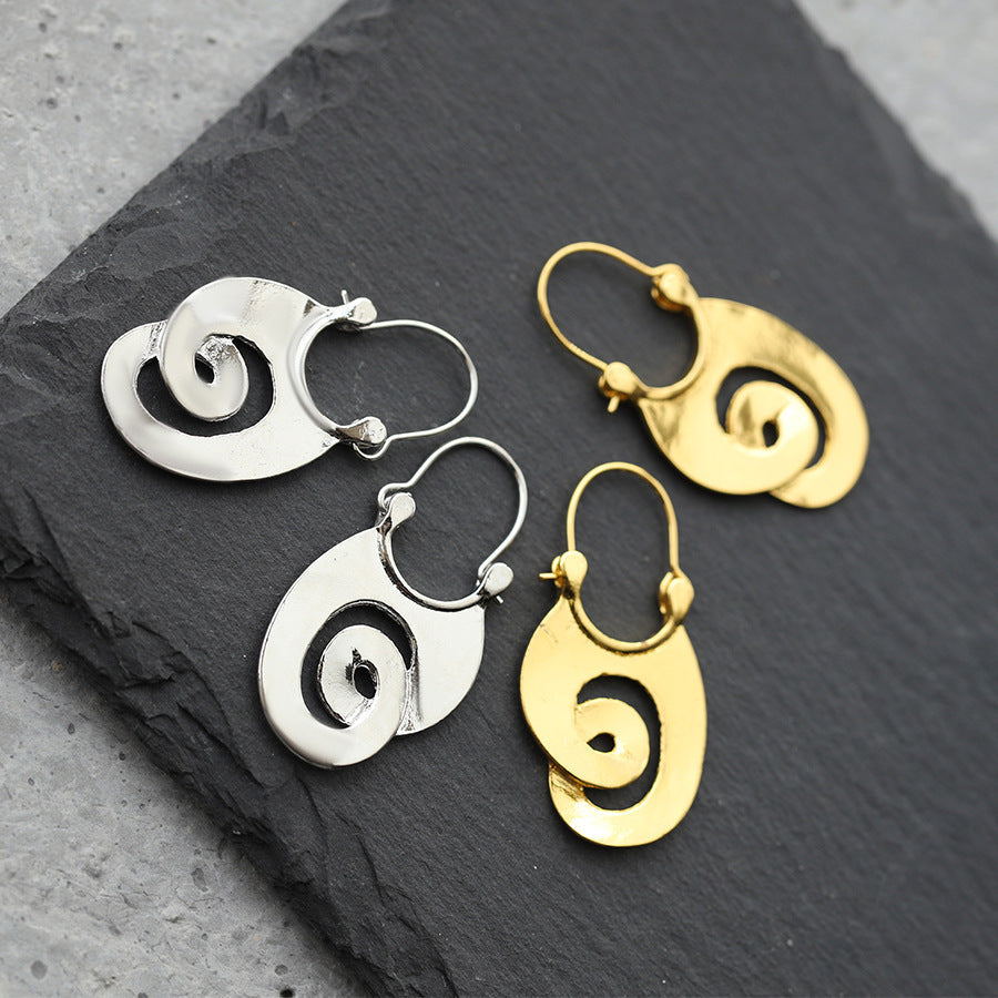 Spiral Design Ear Ring Retro Geometry Pi-Mart