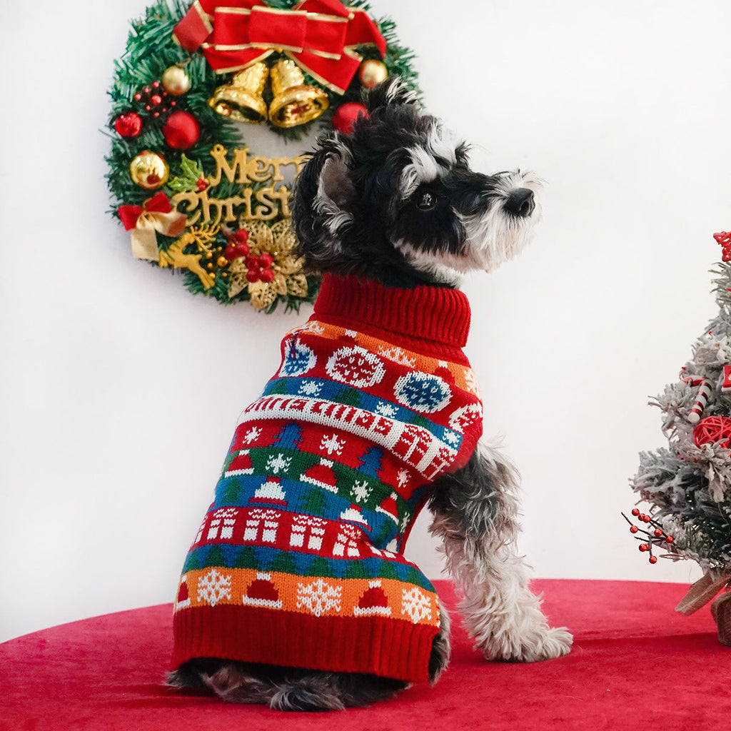 Pet Dog Christmas Turtleneck Sweater Pi-Mart