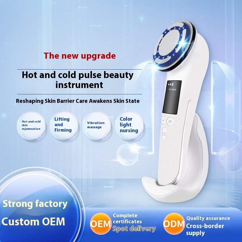 Hot And Cold Pulse Beauty Instrument Facial Vibration Massage Instrument Pi-Mart