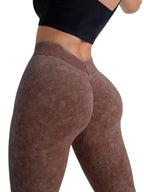 4 Pieces Scrunch Butt Lifting Workout V Back Leggings - SJB-DIAMOND ELITES