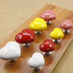 Wardrobe Drawer Cabinet Door Color Heart-shaped Ceramic Handle Pi-Mart