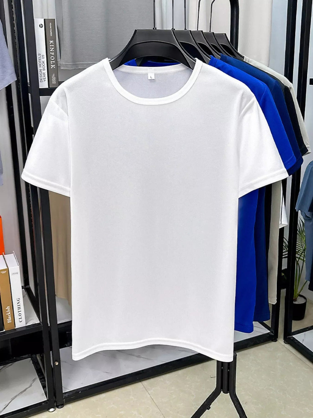 Men's Plus Size Round Neck Short Sleeve T-Shirt THRIXINE