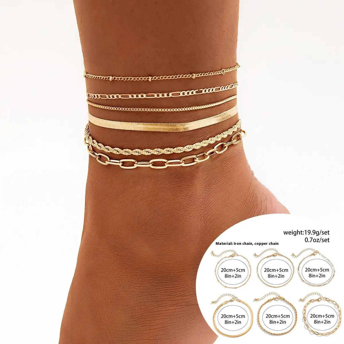 Sweet Cool Leisure Rhinestone Beach Anklet Foot Ornaments