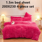 Mink velvet crystal velvet four-piece bedding Pi-Mart