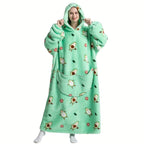 1pc Extra Long Wearable Blanket Hoodie With Sleeves - Ultra Soft, Super Warm, and Cozy Fleece Oversized Hoodie Blanket with Giant Pocket for Snuggling Up - Perfect Gift for Women, Men, and Mom Lootquake LLC