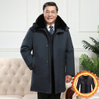 Men's New Mid-length Detachable Down Jacket