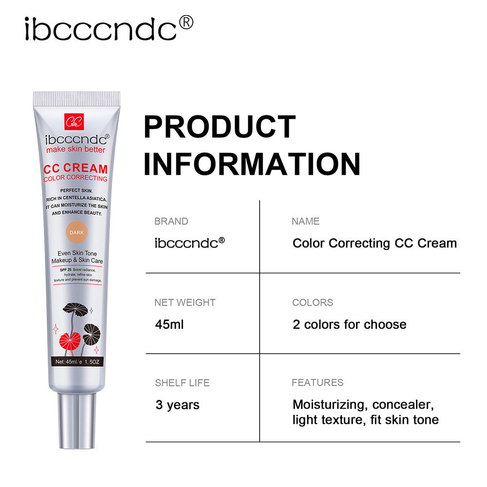Moisturizing Correcting CC Cream Waterproof Anti-sweat Makeup Before Concealer Lasting Women Makeup Protect Skin Erborian Make Lootquake LLC