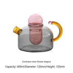 Creative Contrast Color High Temperature Resistant Glass Teapot Pi-Mart