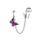 Fantasy Single Colorful Butterfly Earring
