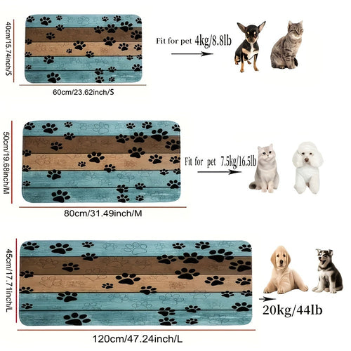 1pc Ultra-Absorbent Dog Paw Prints Doormat - Stylish Entrance Rug for Muddy Paws, Quick Drying, Non-slip Sleeping Blanket, Perfect for Busy Pet Homes Lootquake LLC