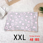 All-Season Dirt-Resistant Rectangular Pet Blanket - Comfortable Dog Paw Heart Print Pet Bed, 1pc Lootquake LLC