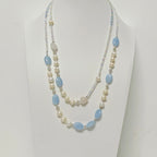 Handmade Premium Crystal Necklace |  Artisan Woven Jewelry with Alloy Accents  | Elegant Sparkling Statement Necklace for Women (MAC344)