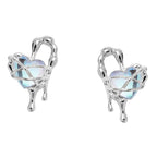 Sterling Silver Blue Stone Earrings Pi-Mart
