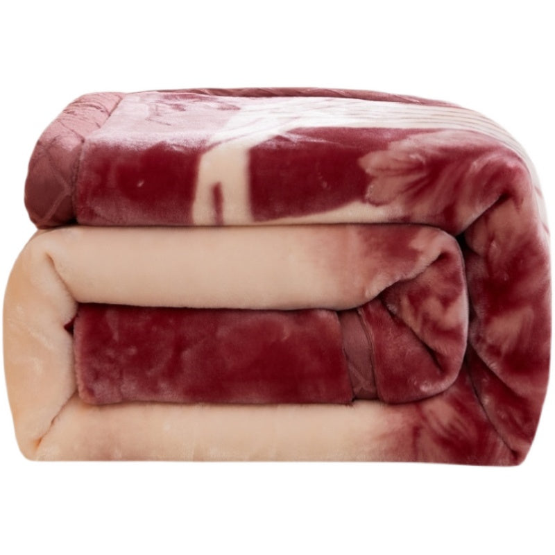 Blanket Quilt Winter Double Sided Warmth Extra Thick Flannel Pi-Mart