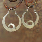 Simple Geometric Gypsy Curved Metal Ear Ring Pi-Mart