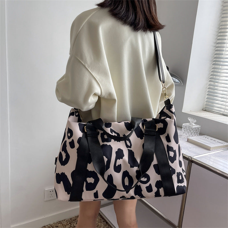 Women Travel Duffel Bag Cow Pattern Handbag Fitness Sports Shoulder Bags Pi-Mart