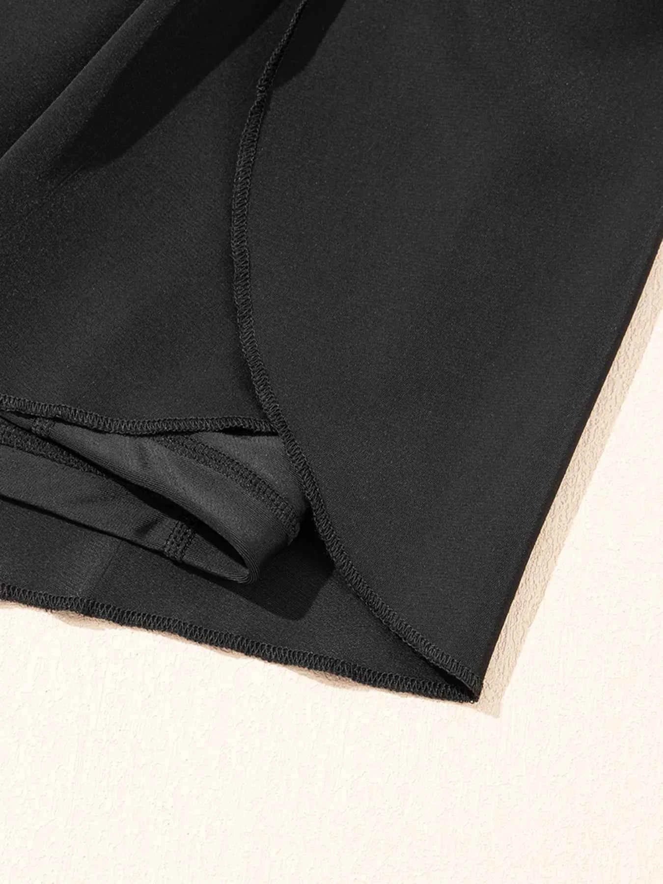 High Waisted Drawstring Swim Shorts THRIXINE