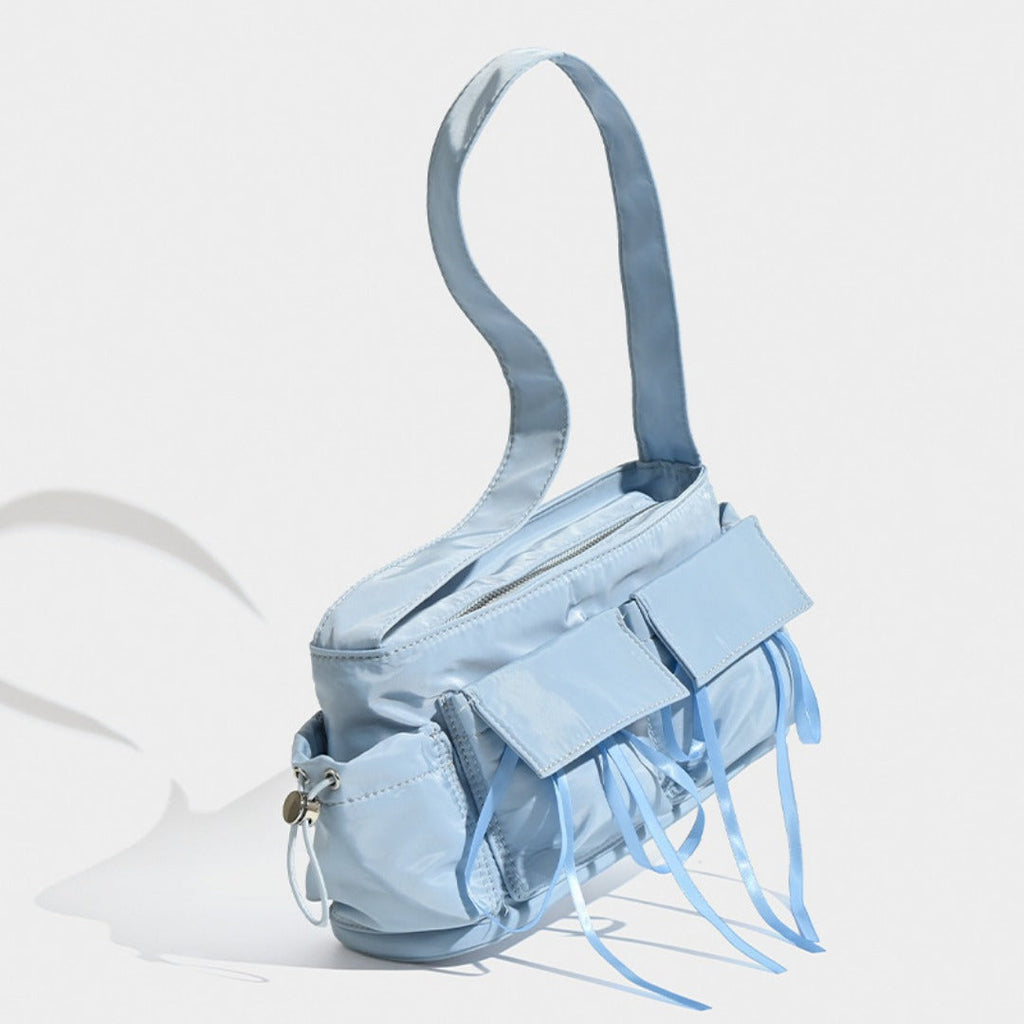 Summer nylon texture portable shoulder bag, casual underarm bag, hobo shoulder bag, top handle shoulder purse - SJB-DIAMOND ELITES